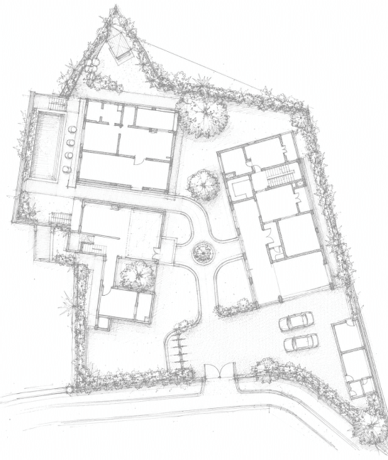 Hacienda — architectural drawing