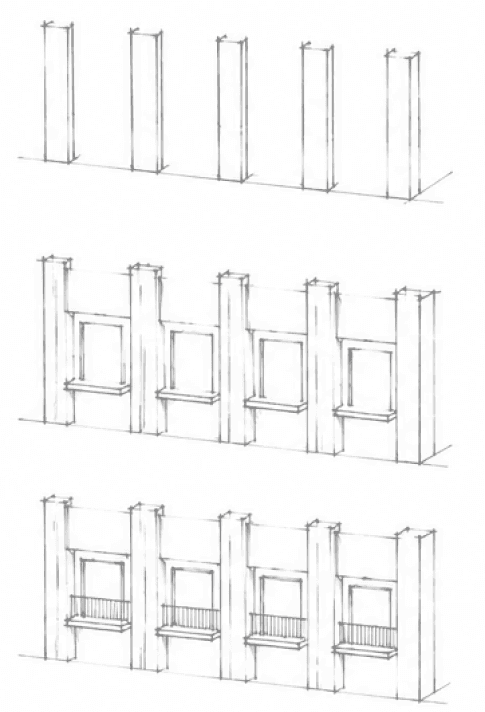 Ostello — architectural drawing
