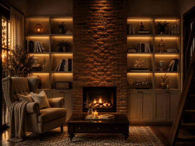 Tao's Nook — fireplace