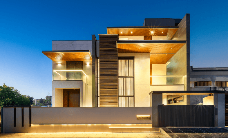 The Interlock House — night